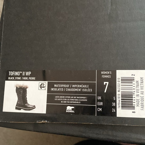Black Sorel Tofino ll Waterproof Snow Boots Size 7 and 10.5 NWT - Picture 8 of 8